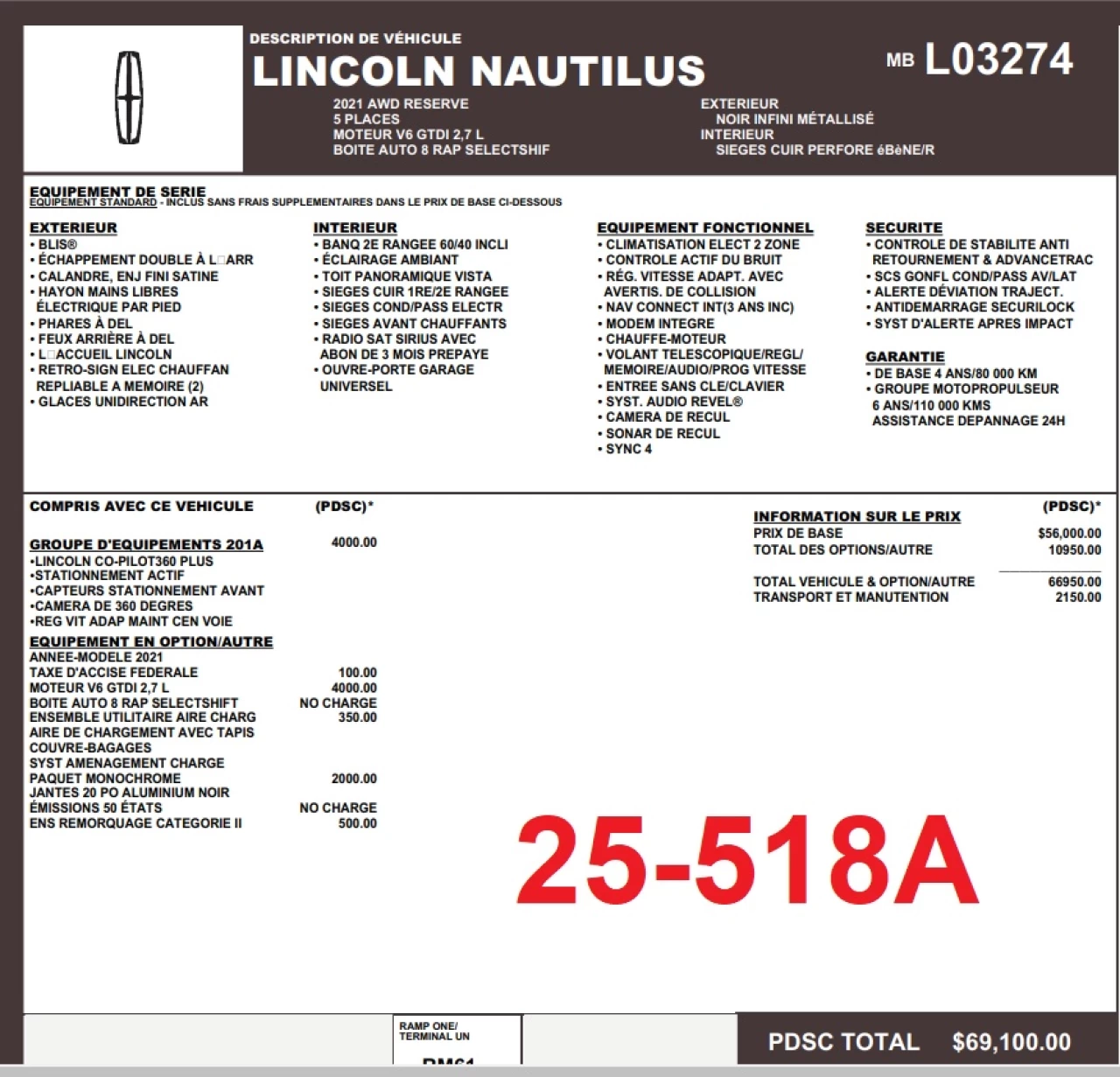 2021 Lincoln Nautilus Reserve Main Image